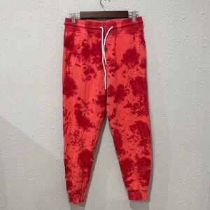 Jeffree Star Cosmetics Unisex Blood Sugar Red Tie-Dye Jogger Sweatpants Size S